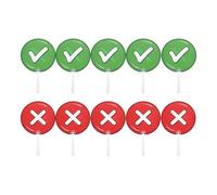 ABOOFAN Lot De 10 Palettes De Vote Double Face 11X7 Pouces Fournitures Scolaires Outils Interactifs Pour Enseignants Et ÉLèVes Tableaux De RéPonse Rapide Portable Pour Engagement En Classe