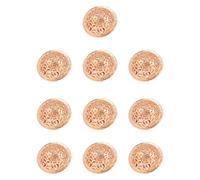 ABOOFAN Lot de 10 Porte-Clés Clochettes en Alliage d'Étain Plaqué Rose Doré Légères et Ajourées Diamètre 21 CM Pendentifs Décoratifs pour Paquet Clés et Accessoires DIY