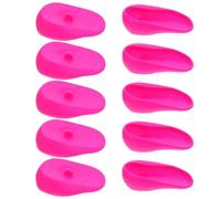 ABOOFAN Lot de 10 Protège-Oreilles en Silicone Souple Imperméables Rose Fuchsia Couvre-Oreilles Réutilisables pour Teinture Capillaire Protection Thermique et Étanche Accessoire