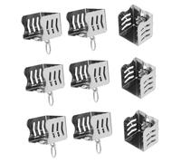 ABOOFAN Lot de 12 Embouts de Rail pour Tringle à Rideaux Acier Inoxydable, Fixation Murale ou Plafond, Compatible Rails Droits et Carrés, Accessoires de Remplacement pour Système