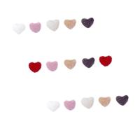 ABOOFAN Lot de 15 Décorations de Manucure en Peluche 3D Cœur Mini DIY Accessoires Nail Art pour Ongles Naturels et Artificiels pour Nail Art Créatif et Fêtes