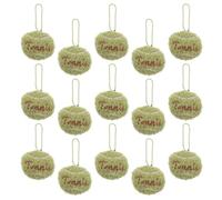 ABOOFAN Lot de 15 Porte-clés Tennis Mini Peluche Vert Chaîne Perles, Pendentif Sportif Mignon, Breloques Porte-clés de Voiture pour Amateurs et Fans de Sport, Souvenirs et Présents