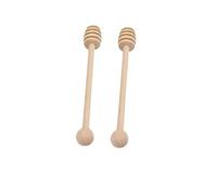 ABOOFAN Lot De 2 Agitateurs à Miel en Bois Naturel 12 Cm Tiges D'agitation Rainurées Trempettes Au Miel Ustensiles Polyvalents pour Apiculteurs Présents Culinaires