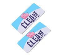 ABOOFAN Lot De 2 Aimants Double Face Indicateur De Propreté Magnétique en Plastique PVC Couleur Rose Cappuccino pour Lave-Vaisselle Et Machine à Laver Usage La Cuisine Bureau