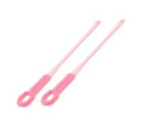 ABOOFAN Lot de 2 Brosses à Pieds en Silicone Souple pour Nettoyage Doux des Espaces Inter-Orteils Manche Long Couleur Rose Brosse Exfoliante Soin des Pieds pour Hygiène Quotidienne