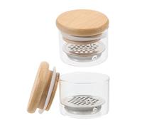 ABOOFAN Lot De 2 Coupelles à Ongles Couvercle En Verre 60 Ml Compactes Pour Nail Art Manucure Multifonction Mixage Liquide Poudre Accessoires Nails
