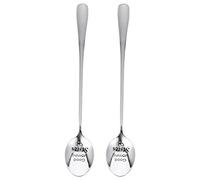 ABOOFAN Lot De 2 Cuillères En Acier Inoxydable Agitateurs À Café Expresso Longues Cuillères Pour Remuer Les Couverts À Café À Thé Cuillère À Confiture De Service