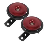 ABOOFAN Lot de 2 Klaxons Étanches pour Moto 12v à Double Tonalité, Puissant Haut-parleur Électrique Compatible Moto Électrique, Scooter et Quad, Kit Klaxon Compact pour Sécurité en Ville