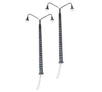 ABOOFAN Lot de 2 Mini Lampes de Signalisation Ferroviaire Décoratives 1:87 Noir Blanc Lumineux pour Modélisme Ferroviaire Amateurs Décor de Table Miniature Loisirs Créatifs