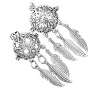 ABOOFAN Lot de 2 Pendentifs Attrape-rêves en Alliage Ouvrables, Boîtes à Parfum Creuses pour Bijoux Diy, Accessoires Breloques pour Création de Colliers et Bracelets Artisanaux, Finition