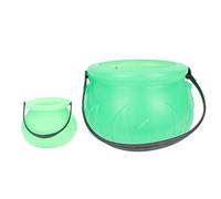ABOOFAN Lot De 2 Seaux De Sorcière Pour Halloween Décorations Pour Bonbons D'Anniversaire Mini Chaudron Paillasson De La Saint-Patrick Gonflables Mini Citrouilles