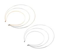 ABOOFAN Lot de 2 Serrage-têtes Halo en Fer à Trois Couches, Couronnes Dorée et Argentée, Bandeaux Coiffes de Mariée et Déesse pour Costumes Halloween, Accessoires Cheveux Femme Hanfu