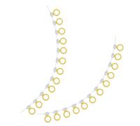 ABOOFAN Lot de 2 sets de Bannières Suspendues de Bagues Pailletées en Carton Résistant Décoration de Fête Prénuptiale et Enterrement de Vie de Jeune Fille Guirlande Scintillante pour