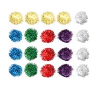 ABOOFAN Lot de 20 Balles Scintillantes Douces pour Chat, Interactif Stimulant la Curiosité et Renforçant la Complicité Entre Propriétaire et Chat Couleur Aléatoire