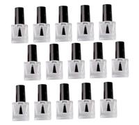 ABOOFAN Lot De 20 Bouteilles De Rangement Vernis à Ongles Vides 8ml Carrées En Verre Pinceau Et Bouchon Pour Manucure Professionnelle Et Création De Couleurs
