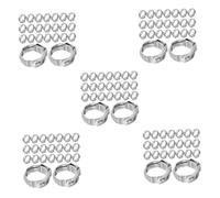 ABOOFAN Lot De 250 Bagues De Sertissage Pour Tubes Colliers De Serrage En Acier Inoxydable Attaches À Ressort Raccords De Tuyaux Colliers De Serrage En Acier Inoxydable Argent