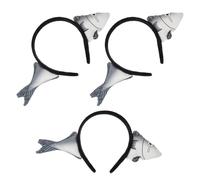 ABOOFAN Lot de 3 Bandeaux Animal Marin en Velours Forme Poisson Serrage-Têtes Cosplay Amusants pour Femmes Accessoires de Diffusion en Direct et Fête Bandeaux Drôles pour Spa et