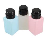 ABOOFAN Lot de 3 Flacons Pompe en Plastique de 220 ML pour Salon de Manucure, Distributeurs Efficaces pour Démaquillant et Eau Tonique Lors Processus de Manucure