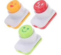 ABOOFAN Lot de 3 Moules à Onigiri en Plastique Bouton à Ressort pour Décorer Boules de Riz Visage Souriant, Accessoire Cuisine