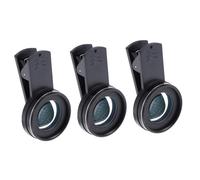 ABOOFAN Lot De 3 Objectifs Macro 15x pour Téléphone avec Support À Clip Optique Externe Haute Définition Loupe
