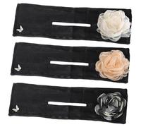 ABOOFAN Lot de 3 Pinces à Cheveux Fleurs en Tissu pour Femmes, Faciles à Utiliser à Transporter, Accessoires Élégants pour Chignon Quotidien ou Soirée