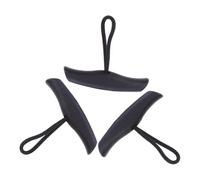 ABOOFAN Lot de 3 Poignées de Canoë Cordées Noires, Accessoires de Bateau Robustes avec Corde Antidérapante, Remplacement Poignée de Transport Kayak pour Usage Extérieur et Activités