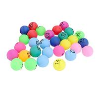 ABOOFAN Lot de 30 balles de Loto numérotées de 1 à 30 Boules de loterie Multicolores 4 cm