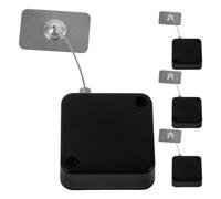 ABOOFAN Lot de 4 Câbles Antivol Rétractables Noirs avec Boîtier Automatique en Métal et Plastique, Longueur 1 Mètre, Design Compact et Élégant pour Sécurité en Magasin