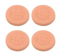 ABOOFAN Lot de 4 Chauffe-Pains Ronds en Terre Cuite Poreuse Pierre Chauffante pour Maintien au Chaud des Viennoiseries et Tortillas Accessoire la Cuisine pour Réceptions et Repas de Fête