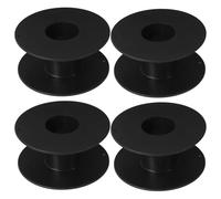 ABOOFAN Lot de 4 Enrouleurs de Rallonge en Plastique Noir, Capacité Grosse, Outil Polyvalent Léger pour Rangement de Câble en Extérieur