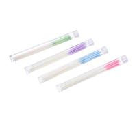ABOOFAN Lot de 4 Fils de Nettoyage pour Piercings d'Oreilles 60 Pcs par Tube Anti-Obstruction Kit de Soins pour Trous de Boucles d'Oreilles Couleurs Vert Bleu Violet et Rose