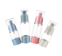 ABOOFAN Lot de 4 Flacons Vaporisateur sous Vide 15-30 Ml, Distributeurs Pompe Airless Compacts pour Cosmétiques de Voyage, Lotions et Huiles Capillaires, Usage Pratique Couleur Aléatoire