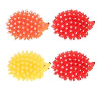ABOOFAN Lot de 4 Jouets pour Chat et Petits Animaux en Vinyle Hérisson Couineurs, Jouets à Mâcher Résistants pour Jeux D’Intérieur et Divertissement, Couleurs Aléatoires Couleur Aléatoire