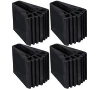 ABOOFAN Lot de 4 Patins en Caoutchouc et Stabilisateur pour Pieds d'Échelle Télescopique 9.2X6.7X6.2Cm Protection Multifonctionnelle pour Échelle Pliante Usage Professionnel