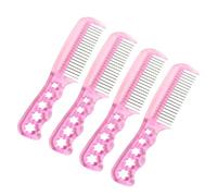 ABOOFAN Lot de 4 Peignes en Acier pour Postiche, Accessoires de Coiffure Antistatiques Poignée, Finition Lisse, pour Femmes et Passionnées de Perruques