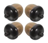 ABOOFAN Lot de 4 Pendentifs Glands en Bois Ouvrables Breloques DIY en Bois Naturel Ébène Création Bijoux Décoration Suspendue et Fête de Thanksgiving