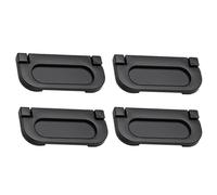 ABOOFAN Lot de 4 Poignées de Tirage Affleurantes Noires en Alliage D'aluminium, Faciles à Installer, pour Portes Coulissantes et Placards, pour Maison Neuve ou Pendaison de Crémaillère
