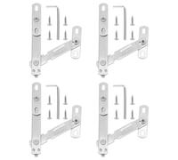 ABOOFAN Lot de 4 Sets de Sets de Dispositifs de Limitation de Fenêtre en Acier Inoxydable Argenté, Protection Garçon et Filles, Maintien Sécurisé pour Fenêtres Coulissantes et Battantes