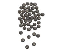 ABOOFAN Lot de 45 Perles Rondes en Pierre Naturelle Pyrite 8mm Grand Trou, pour Fabrication de Bracelets et Colliers, Design Polyvalent et Intégration