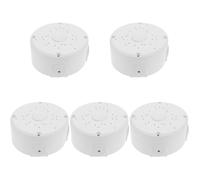 ABOOFAN Lot de 5 boîtes de jonction pour caméras, support universel pour caméra de sécurité, cachant les câbles boîtier électrique extérieur blanc en plastique 12 cm
