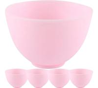 ABOOFAN Lot de 5 Bols à Masques en Silicone Rose, Facile à Nettoyer, Préparation de Masques Faciaux Faits Maison à Domicile Camping