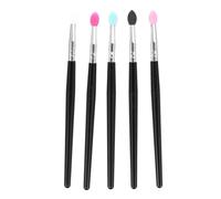 ABOOFAN Lot de 5 Pinceaux de Maquillage en Silicone Doux Applicateurs Compacts Multicolores pour Fard à Paupières et Rouge à Lèvres Usage Professionnel et Domestique