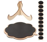 ABOOFAN Lot de 50 Mini Tableaux Noirs en Bois Chevalet Panneaux Ardoise de Table Réutilisables pour Buffet et Marque-Places Petits Panneaux Ardoise pour Présentation D’Amuse-Gueules et