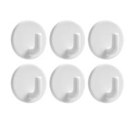 ABOOFAN Lot de 6 Crochets Adhésifs en Abs sans Perçage, Petit Crochet de Rangement pour Clés, Serviettes, Écharpes, Cuisine et Salle de Bain, Style Simple