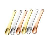 ABOOFAN Lot de 6 Mini Spatules en Alliage de Zinc pour Application Confortable de Crème Visage et Masque Yeux, Cuillères Cosmétiques Pratiques pour Usage Quotidien et Voyage