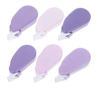 ABOOFAN Lot de 6 Rubans Correcteurs Violets, Petit Ruban Correcteur Adhésif Pratique pour Étudiants, Bande Correction pour Fournitures Scolaires, Accessoire Bureau Portable sans Temps de