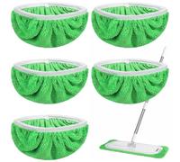 ABOOFAN Lot de 6 serpillères réutilisables compatibles avec les balais Swiffer Sweeper, lavables pour nettoyer les surfaces/sols en bois dur (balai non inclus)
