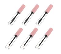 ABOOFAN Lot de 6 Tubes Vides pour Mascara et Eyeliner 5 Ml en PET Transparent avec Embouts Applicateurs Bouchons Roses Flacons Rechargeables pour Maquillage Précis et Voyage Pratique