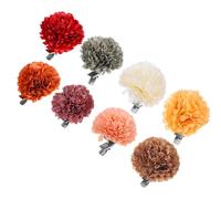 ABOOFAN Lot de 8 Pinces à Cheveux à Motifs Floraux Multicolores en Polyester et Métal Petites Barrettes Fleurs Broche Accessoires Cheveux Mariage Fête et Voyage