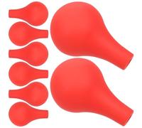 ABOOFAN Lot de 8 Poires D'aspiration en Silicone Rouge 10 Ml pour Pipettes de Laboratoire, Boule Antidérapante pour Transfert Précis de Liquides, Accessoires Polyvalents pour Chimie